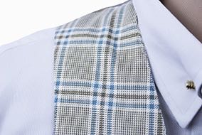 Becker Brothers Tan and Blue Glenplaid Vest