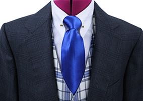 Boy's Becker Brothers Charcoal and Black Glenplaid Day Suit