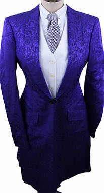 Becker Brothers Purple and Black Paisley Day Coat