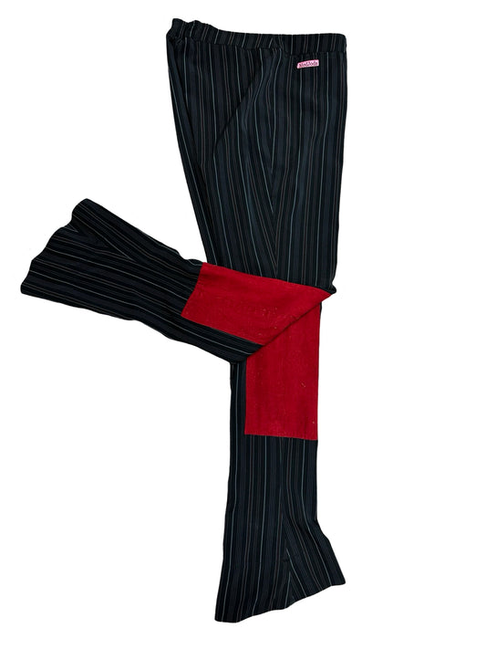 Mod Jods Black with Red and Silver Pinstripe Ladies 8