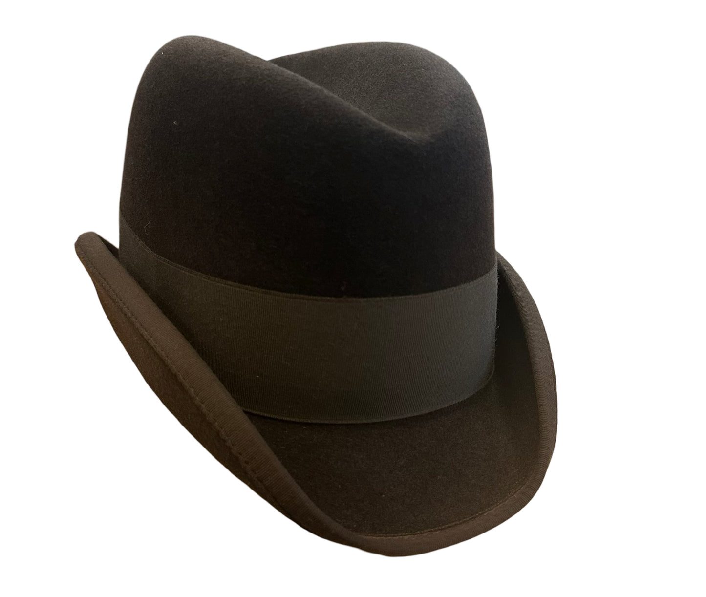 Homburg Hat Lady Brown 6 5/8