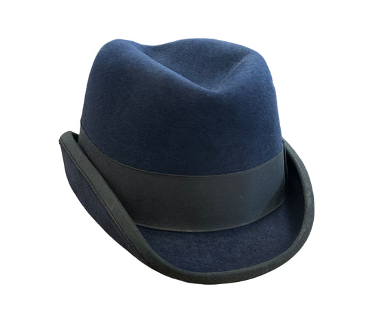 Homburg Hat Lady Navy size 6 7/8