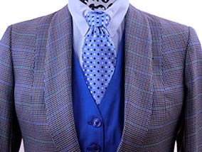 Day Coat Le Cheval Blue Multi-Colored Glenplaid Day Coat