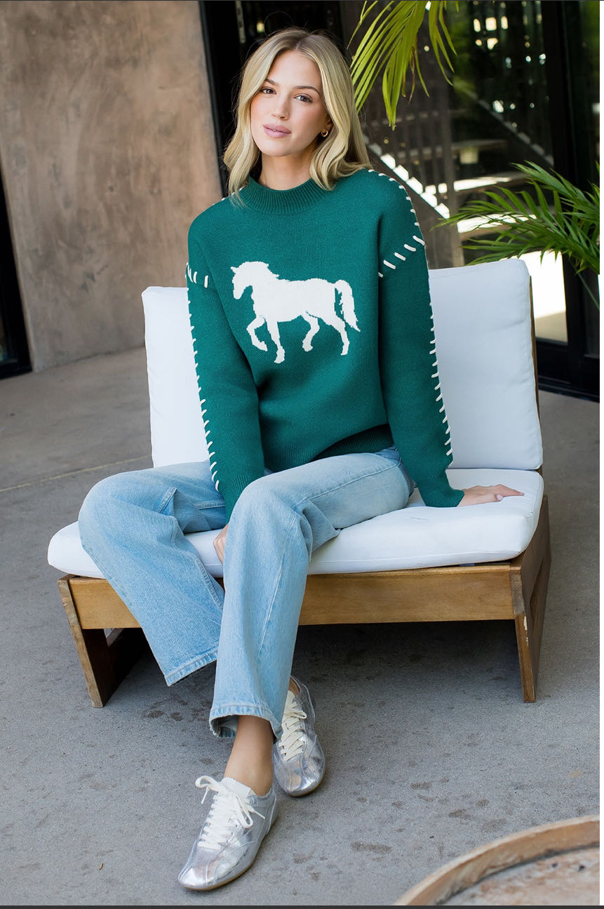THML Horse Whip Stitch Sweater