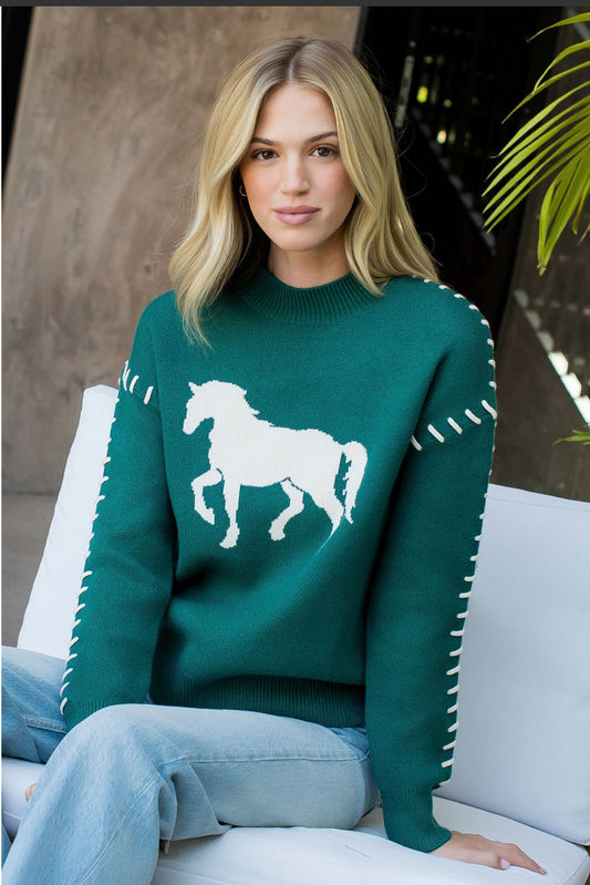 THML Horse Whip Stitch Sweater