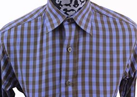 Shirt Becker Brothers Blue and Copper Box Check Shirt