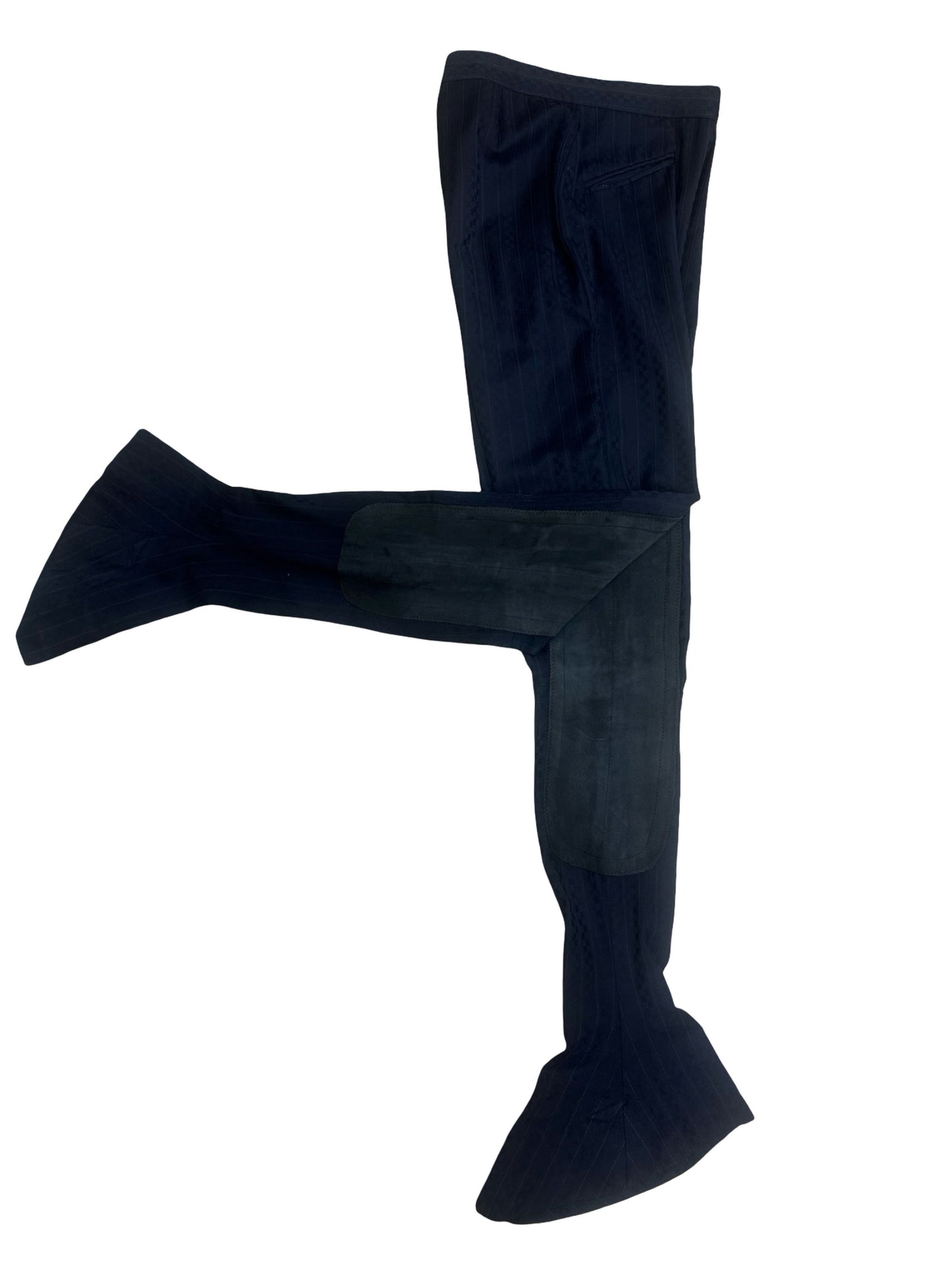 Show Jods Becker Brothers Navy Checkerbox Shadow Stripe