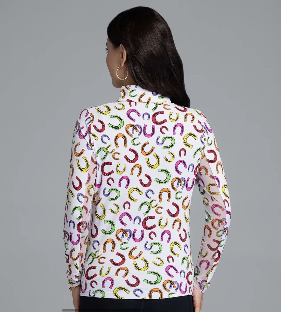 IBKUL Bella Horseshoe Print 3/4 Zip