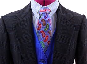 Day Suit Linda Weber Chocolate Glenplaid with Blue Windowpane