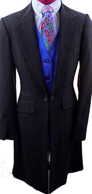 Day Suit Linda Weber Chocolate Glenplaid with Blue Windowpane