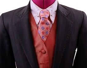 Day Suit LeCheval Brown with Berry Pinstripe