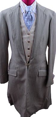 Day Suit Carl Meers Taupe and Tan Pinstripe