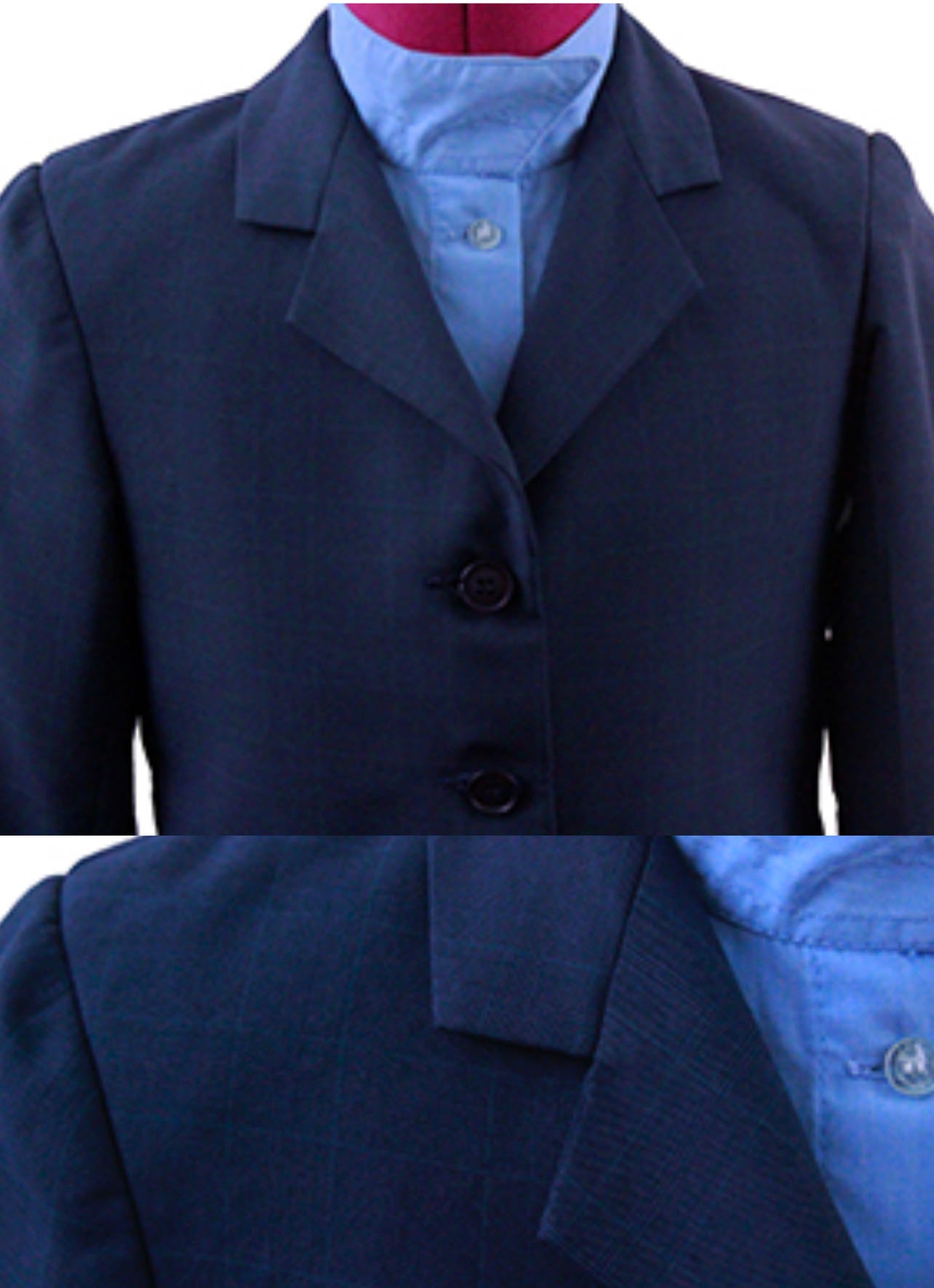 Hunt Coat Tuff Rider Medium Blue with Aqua Windowpane