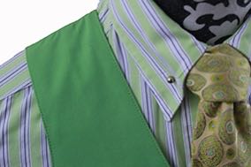 Shirt Becker Brothers Lime and Blue Stripe