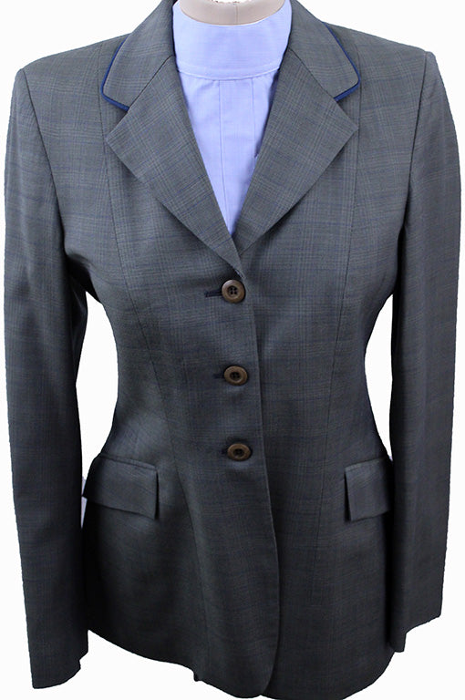 Hunt Coat Grand Prix Grey with Navy Piping