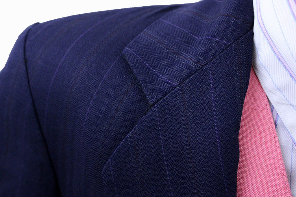 Day Suit Carl Meyers Navy Herringbone Suit