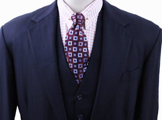 Men's Suit Change of Habit Navy with Red Windowpane and Extra Fabric