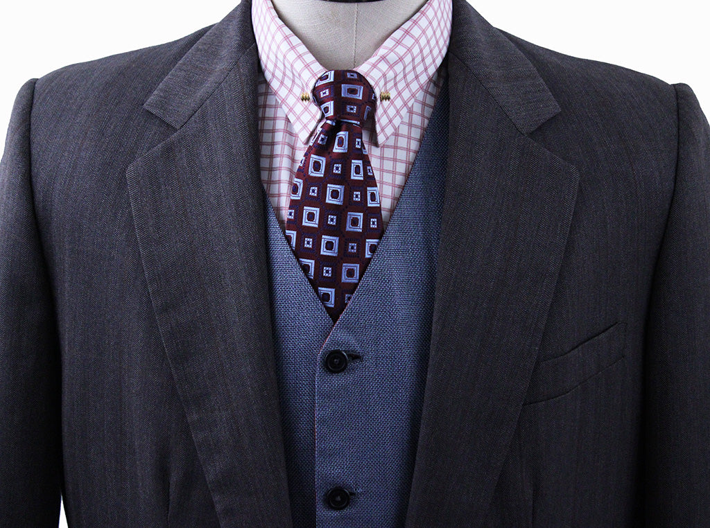 Men's Suit Carl Meyers Brown with Rust Pinstripe