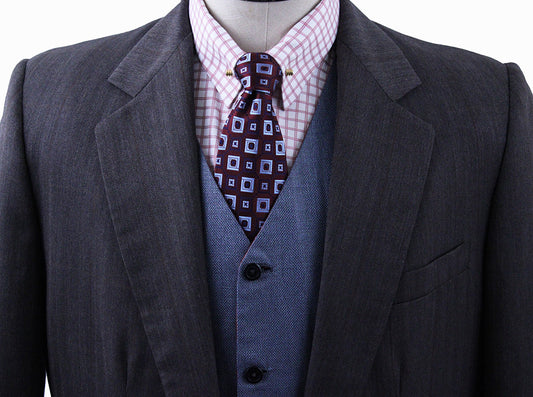 Men's Suit Carl Meyers Brown with Rust Pinstripe