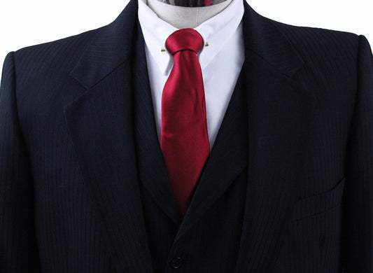 Men's Suit Frierson Black Shadow Stripe with TWO Jods and Vest
