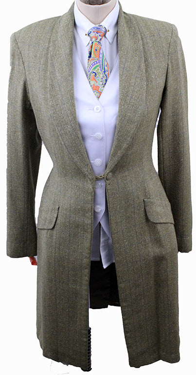 Day Coat JD Original Tan with Blue Windowpane