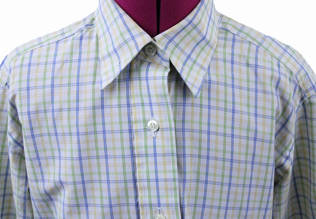 Shirt Becker Brothers Yellow, Blue and Lime Plaid
