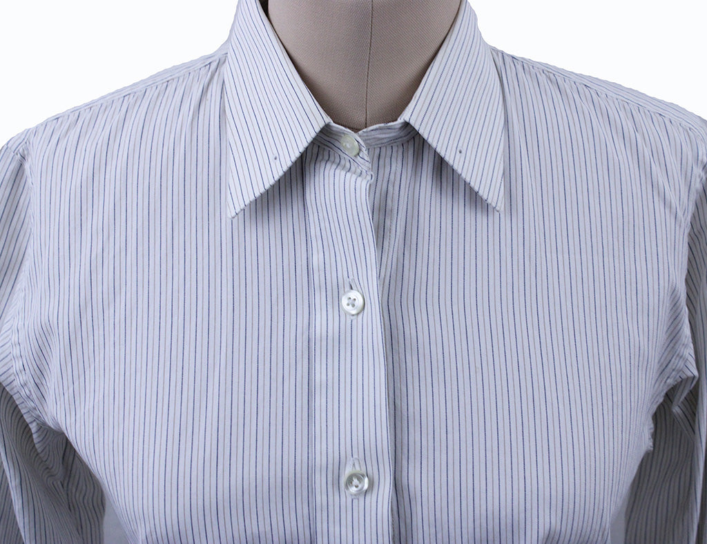 Shirt LeCheval Navy and Gold Stripe