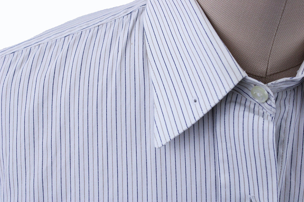 Shirt LeCheval Navy and Gold Stripe