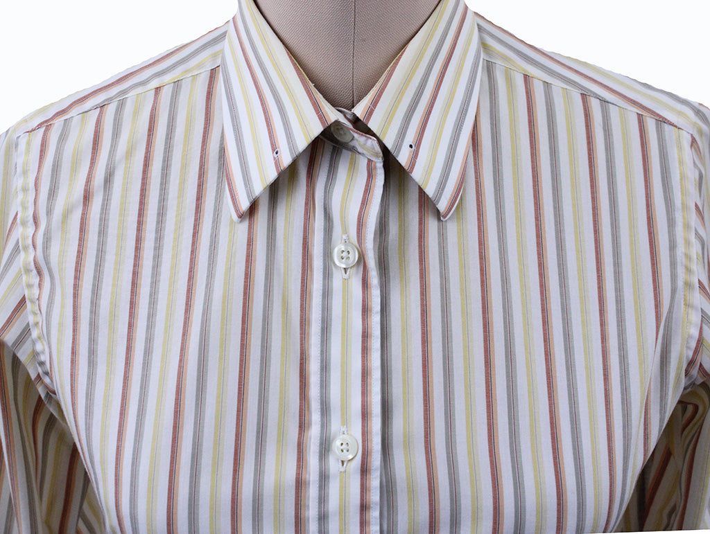 Shirt LeCheval Yellow, Red, and Tan Stripe
