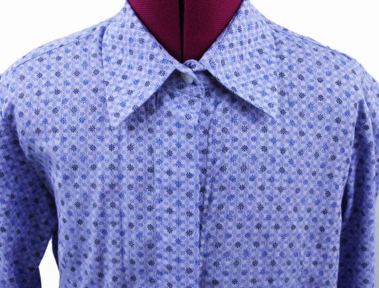 Shirt Issued By Ellie May Blue Flower Shirt