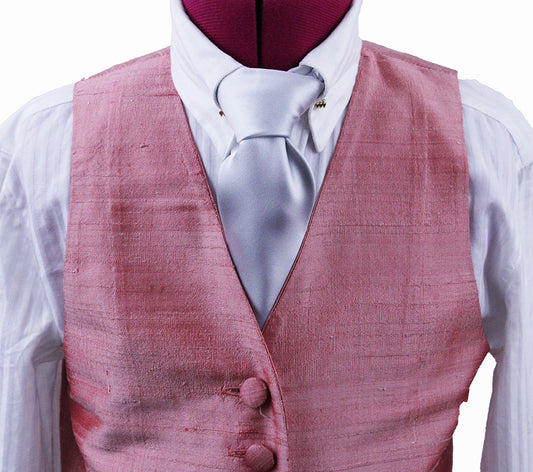 Vest Custom Coral Pink Silk