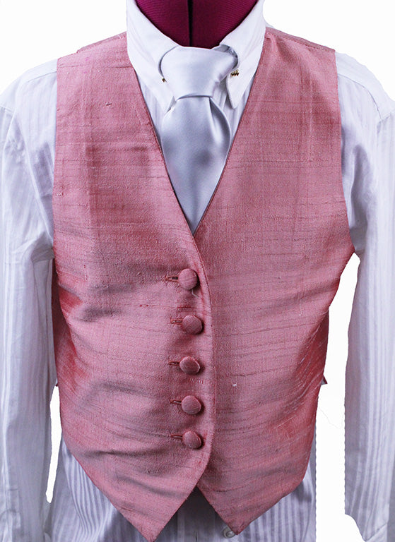 Vest Custom Coral Pink Silk