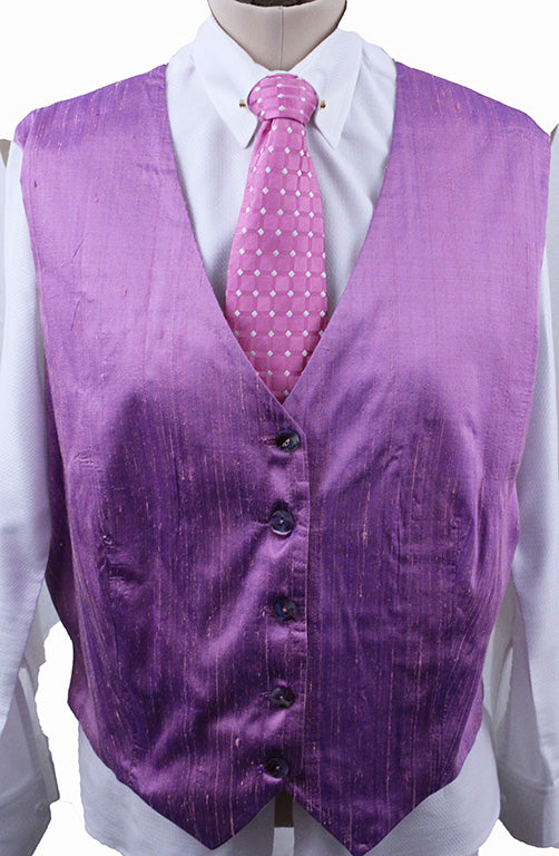 Vest Lady in Yellow Reversible Lavender and Pink