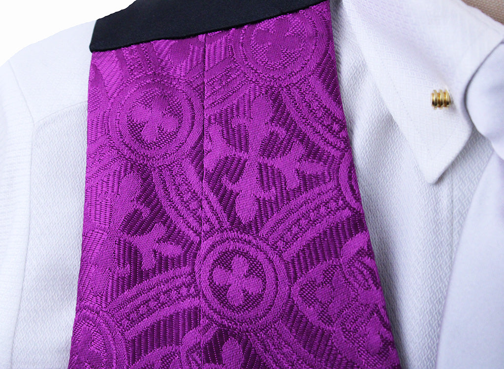 Brand New! Chavez Magenta Brocade Vest 33