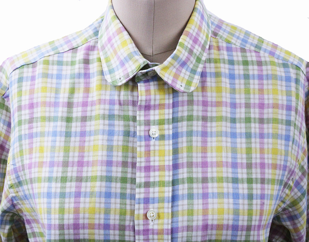 Shirt Becker Brothers Pink, Blue, Yellow, and Green Pastel Plaid