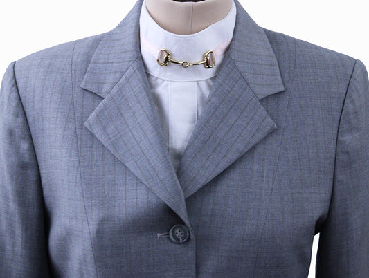 Hunt Coat Silver with Taupe Pinstripe