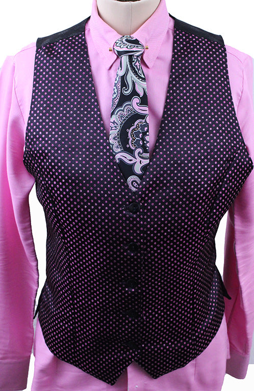 Vest MRC Black with Pink Glitter Dot