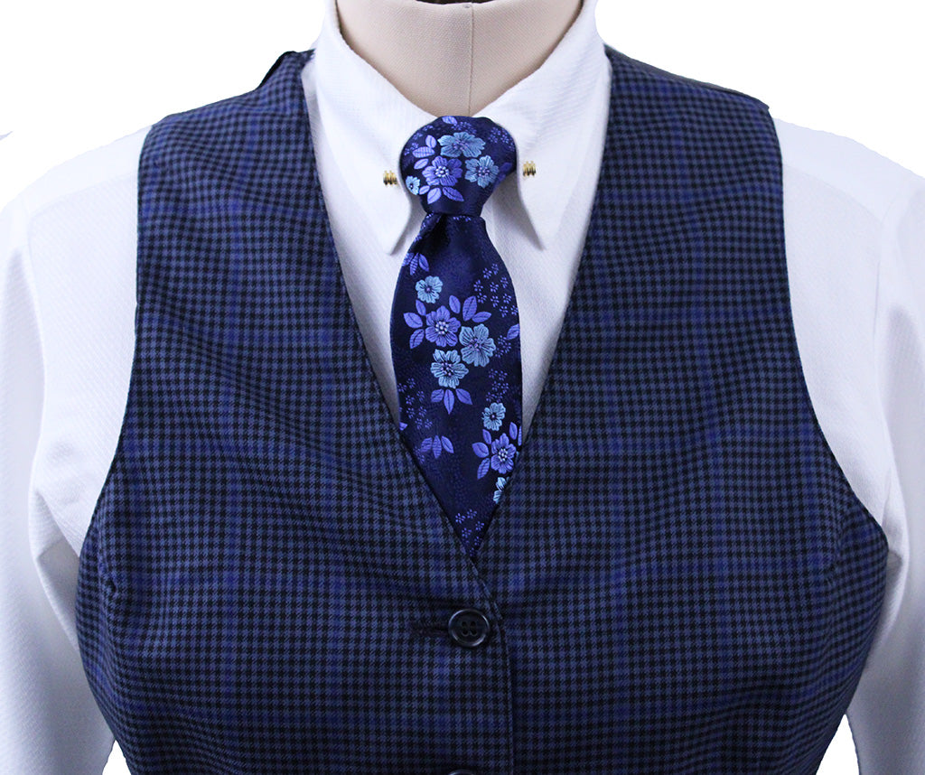 Vest Carl Meyers Blue Houndstooth with Royal Blue Windowpane