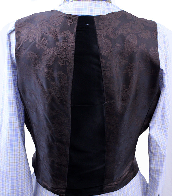 Vest Show Season Reversible Ivory and Gold Silk