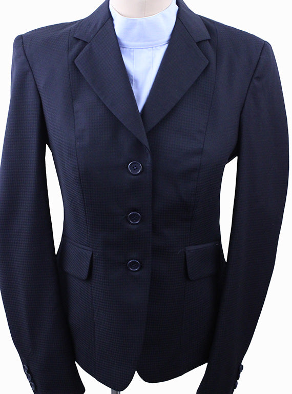 BRAND NEW! Becker Brothers Navy Tone-on-Tone Houndstooth Sheen Hunt Coat