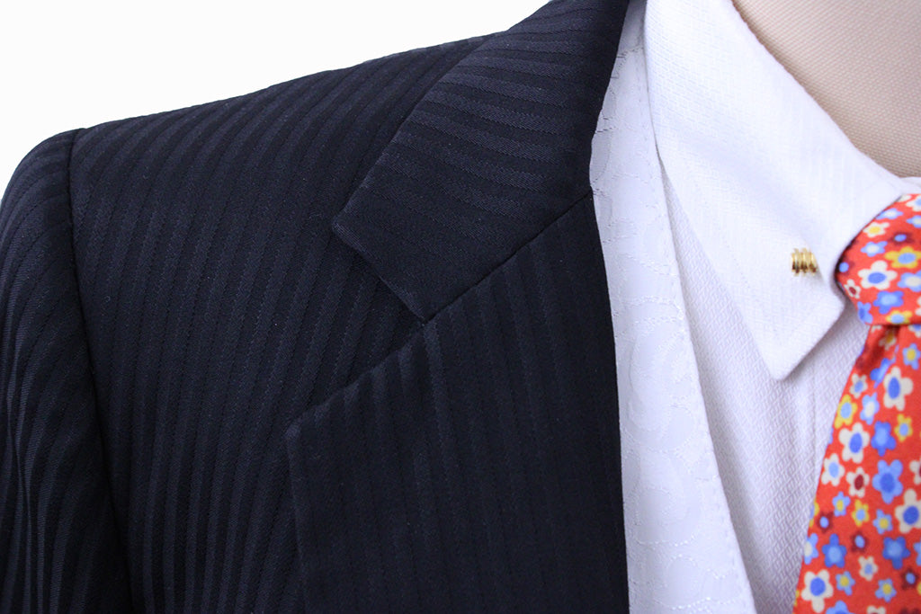 Day Suit Carl Meyers Black Thin Shadow Stripe