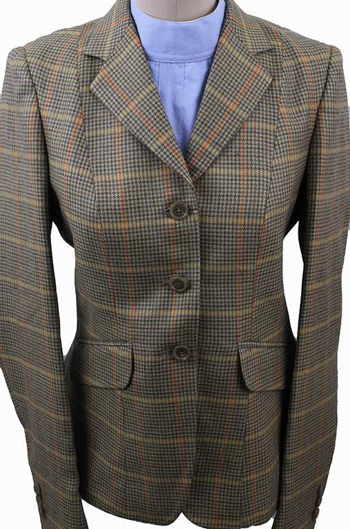 BRAND NEW! Becker Brothers Tan Plaid with Yellow and Orange Windowpane