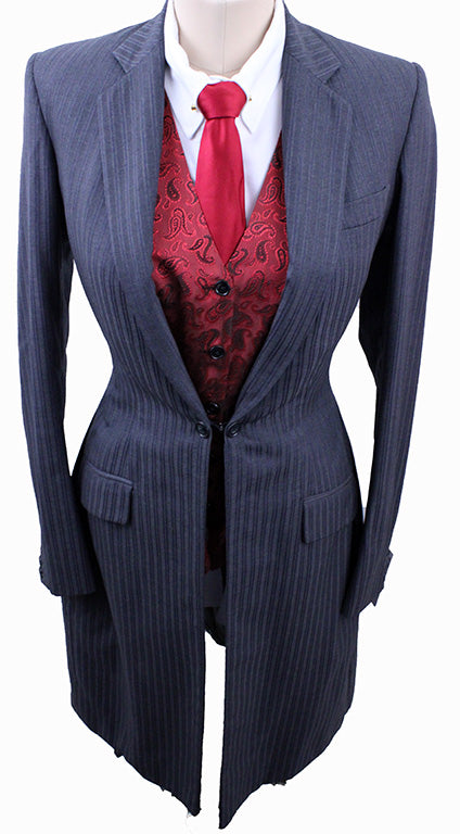 Men's Day Suit Carl Meyers Steel Shadow Stripe