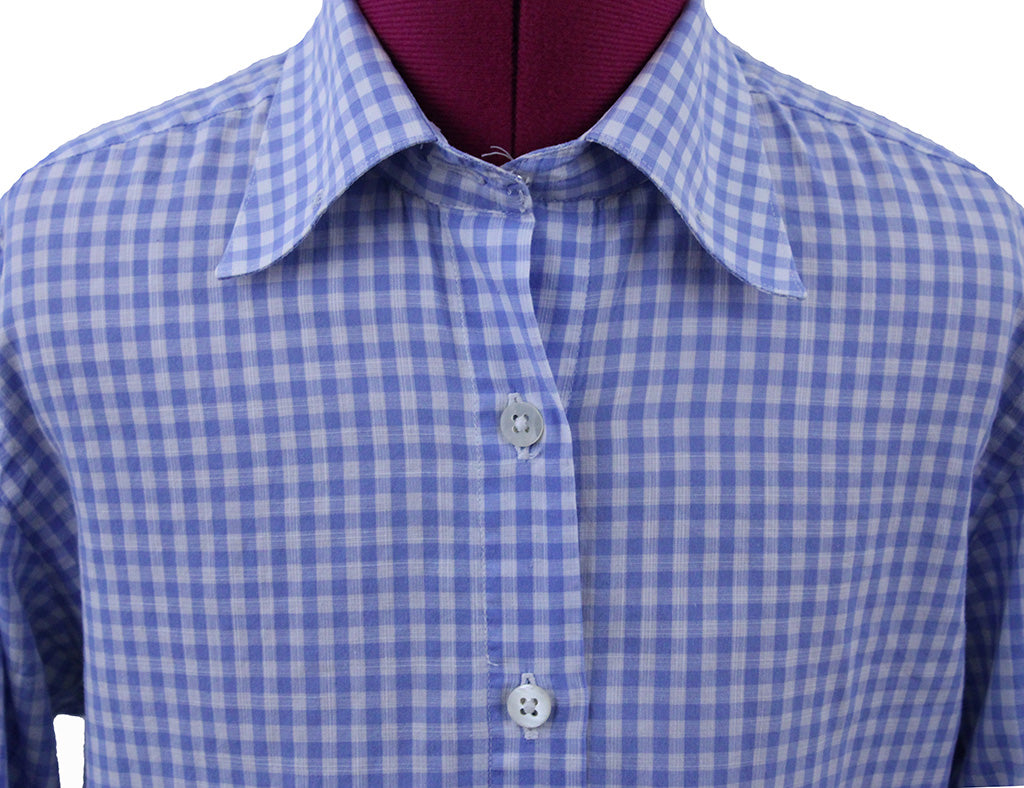 Shirt Becker Brothers White and Blue Gingham