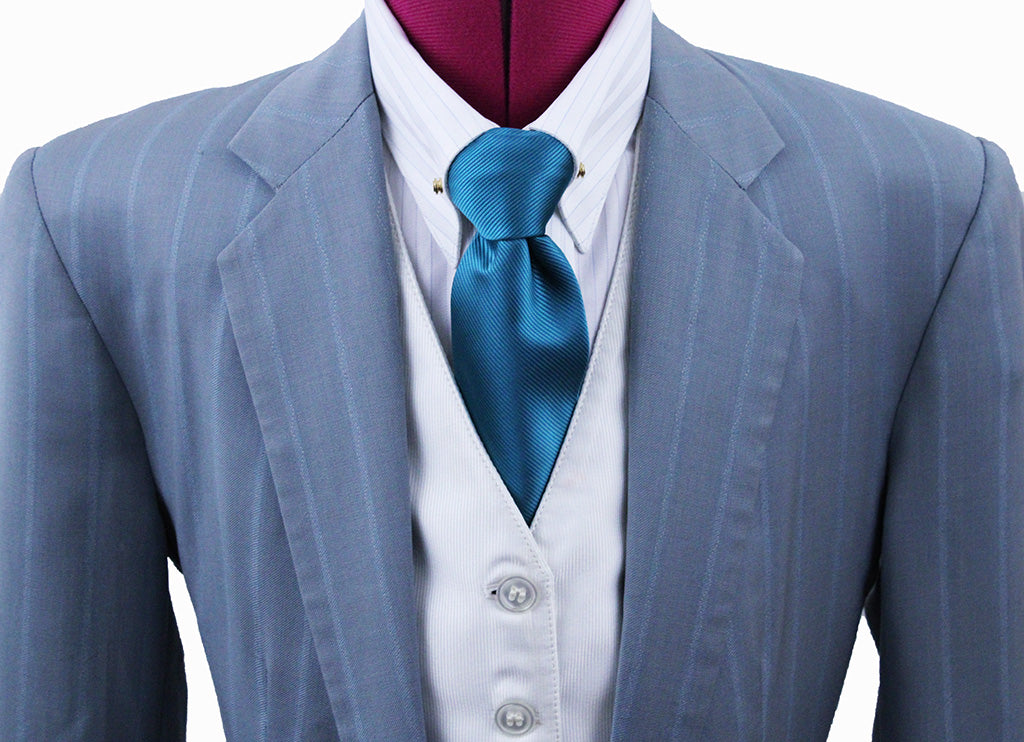 Day Suit Carl Meyers Light Blue Ribbon Pinstripe