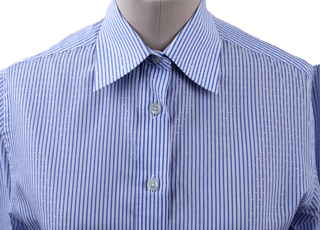 Shirt LeCheval White and Blue Stripe