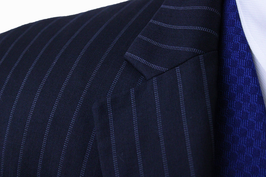 Men's Suit Chavez Navy with Light Blue Pinstripe and TWO jods