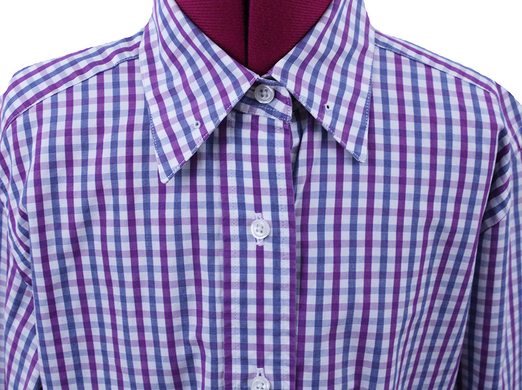 Shirt Becker Brothers Purple and Blue Gingham