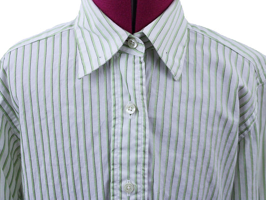 Shirt Becker Brothers Lime and White Stripe