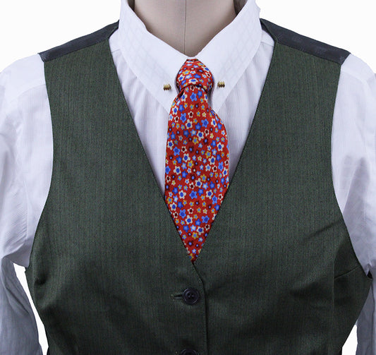 Vest Becker Brothers Olive Herringbone